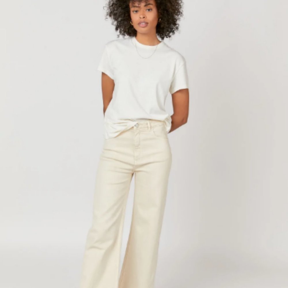 Oliver Logan Aberdeen High Rise Denim in White (Size 29)